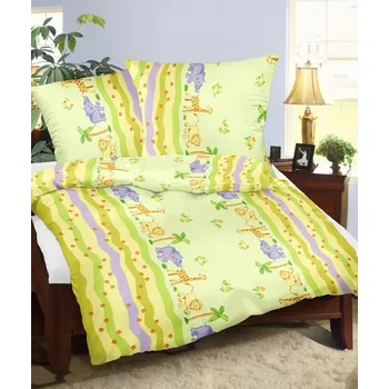 Povlečení Dětské krepové povlečení 140x200 + 70x90 - č.114 safari