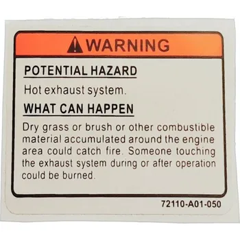 Warning Sticker, Engine Proof 72110-A01-050