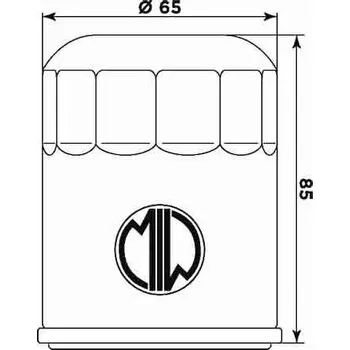 Filtr pro motocykl Olejový filtr MIW A11001 (alt. HF621) ARCTIC CAT Cat 700 XT 2013-2014