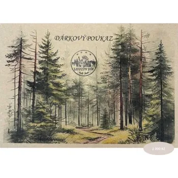 Dárkový potravinový koš Dárkový poukaz les papírový 2 000 Kč