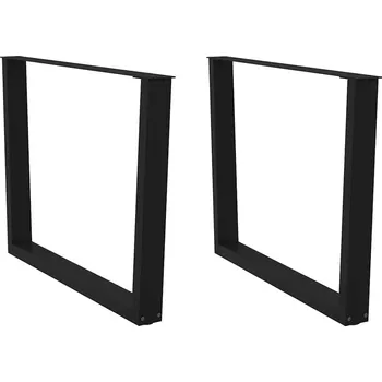 Stolová podnož OMAXI Nohy k jídelnímu stolu ve tvaru V, 2 ks, černé, 100 x (72-73,3) cm, ocel 958212
