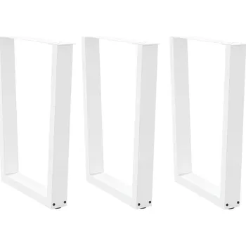Stolová podnož OMAXI Nohy k jídelnímu stolu ve tvaru V, 3 ks, bílé, 70 x (72-73,3) cm, ocel 958267