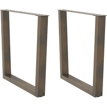 Stolová podnož OMAXI Nohy k jídelnímu stolu ve tvaru V, 2 ks, přírodní ocel, 80 x (72-73,3) cm, ocel 958168