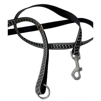 Vodítko pro psa Vodítko reflexní černé 20mm (Potřeby pro psy)