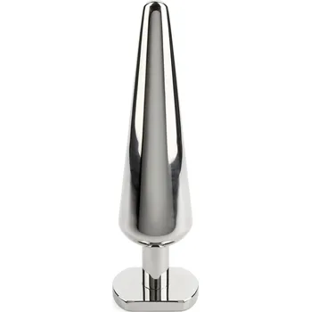 Anální kolík Mr. Steel Heavy Steel Butt Plug Large Silver