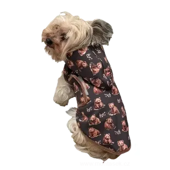 Obleček pro psa Vesta pro psa softshell hnědá medvídek (Oblečky pro psy Monťásek)