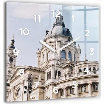 Hodiny Skleněné nástěnné hodiny s tichým chodem - Bazilika sv. Štěpána