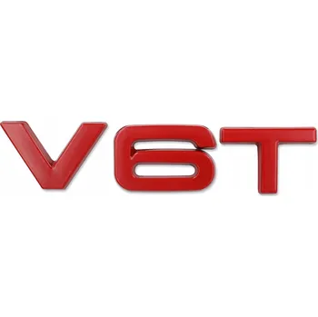 Elektrický zubní kartáček Emblém samolepicí znak AUDI V6T 8,6x1,9 cm Červený