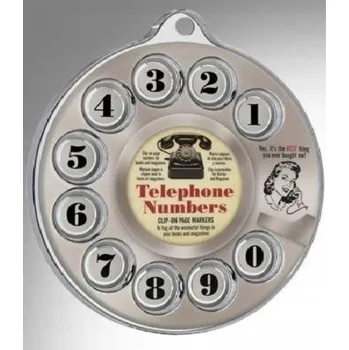 Doplněk ke knize OZDOBNÉ Záložky do Knihy ŠTÍT TELEFONU 0-9 Kvalitní Vkládací Záložky