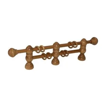 Garnýž - dvoutyč s&nbsp;kroužky, půlená-16 Barva: PR - přírodní bez povrchové úpravy, Délka: 320 cm