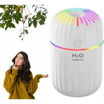 Zvlhčovač vzduchu Zvlhčovač Vzduchu vzduchu 300ml LED bílý s aromaterapií USB - pro domácnost i kancelář