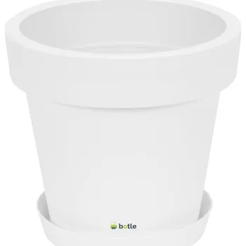 Květináč Plast Květináč bílý Botle 40 cm x 40 x 36 cm