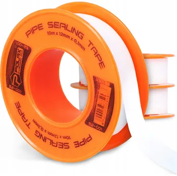Lepicí páska 3x TEFLONOVÁ PÁSKA NA ZÁVITY 10m 12mm Vysokoteplotní Těsnící PTFE