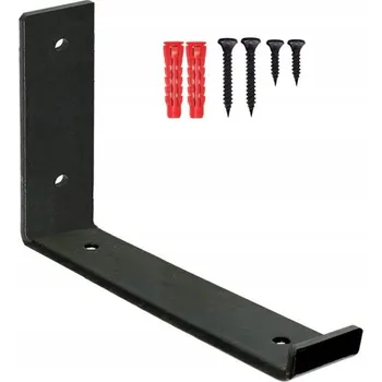 Věšák Držák police dřevěné, podpěra loft černá matná 205 x 130 x 38 mm