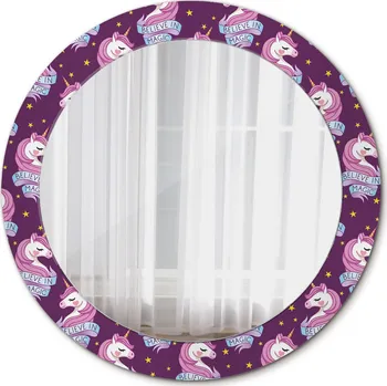 Zrcadlo Ozdobné zrcadlo na zeď Jednorožec hvězdy 70 cm
