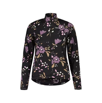 Cyklistická bunda Dámská bunda MALOJA SeisM. Jacket Printed deep black brushflower M
