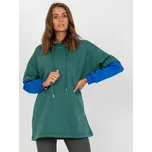 Zelená mikina s modrými rukávy RV-BL-8232.27X-green Velikost: L/XL