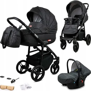 Kočárek Dětský kočárek 3v1 BabyLux Axel Alu - sporťák, hluboká korba, autosedačka