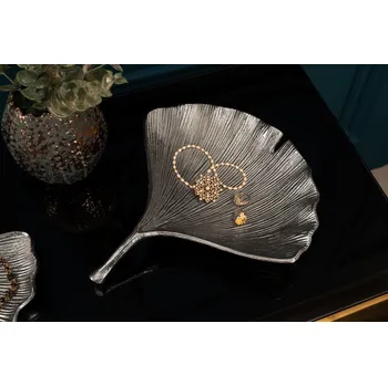 Dekorační mísa - Ginkgo, stříbrná malá