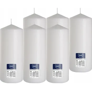 Svíčka Tradiční parafínová svíčka bez vůně Bispol 6 ks