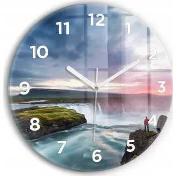 Hodiny Nástěnné hodiny Wallfluente zelené 30 cm