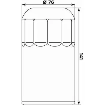 Filtr pro motocykl Olejový filtr MIW HD17003 (alt. HF173C) HD17003