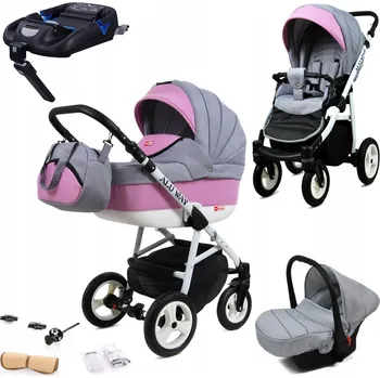 Kočárek Dětský kočárek 4v1 BabyLux Alu Way sporťák korbička autosedačka základna ISOFIX