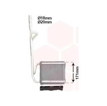 Výměník tepla Výměník tepla, vnitřní vytápění VAN WEZEL 18016705