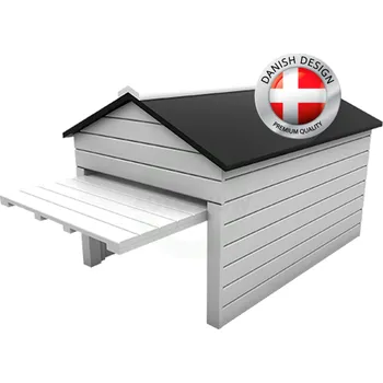 Robot AM-robots Garáž MY ROBOT HOME s automatickými dveřmi - bílá