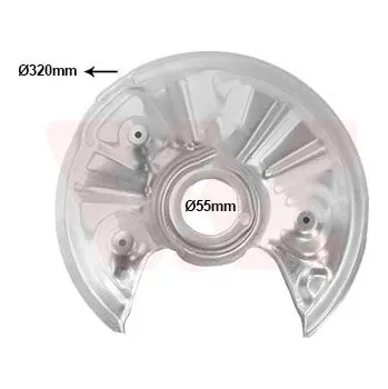 Brzdový kotouč Ochranný plech proti rozstřikování, brzdový kotouč VAN WEZEL 0372373