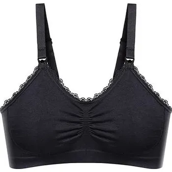 Těhotenská móda BabyOno Kojící podprsenka s krajkou černá Vel. 70 - 75 D