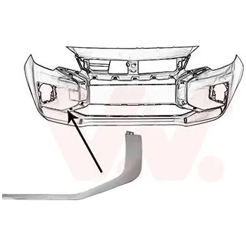 Lišta karosérie Ozdobná / ochranná lišta, nárazník VAN WEZEL 3266584