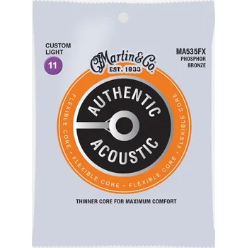 Struna pro kytaru a smyčcový nástroj MARTIN MA535FX SP Flexible Core 92/8 Phosphor Bronze Custom Light
