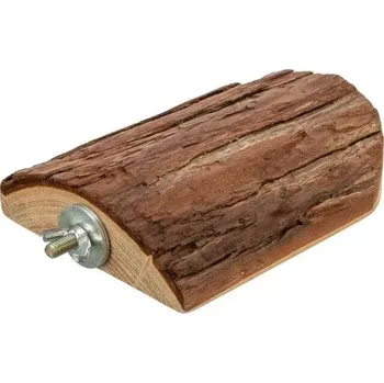 Příslušenství ke kleci pro ptáka Odpočívadlo do klece, přírodní dřevo, 10 x 15 cm