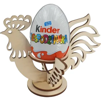 Velikonoční dekorace STOJAN na vajíčko KOHOUT VELIKONOČNÍ podstavec kinder dřevěný pro děti