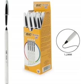 Uzavíratelná PROPISKA s víčkem, ČERNÁ náplň BIC CRYSTAL, propisky 20 Kusů