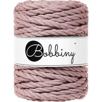 Příze Bobbiny 3PLY Macramé Rope 9 mm 30 m Mauve Šňůra