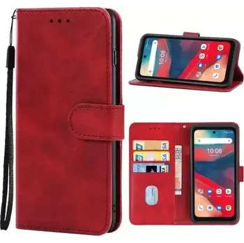 Pouzdro na mobilní telefon TT-TopTechnology Kožené pouzdro Umidigi Bison GT2 5G červené, vine red, tzv. knížka, materiál syntetická kůže