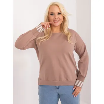 Dámské tričko Tmavě béžové tričko s dlouhým rukávem RV-BZ-9145.02-dark beige Velikost: ONE SIZE