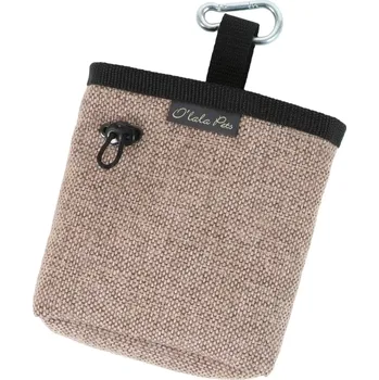 Pamlskovník Sáček na psí pamlsky Luxury hnědý 15x10cm (Potřeby pro psy venčení a výcvik, sáček na pamlsky Twist Treat)