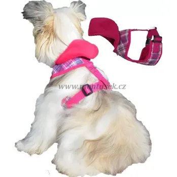 Postroj pro psa Postroj pro malého psa, s kapucí růžový (Postroje, vesty pro psy)