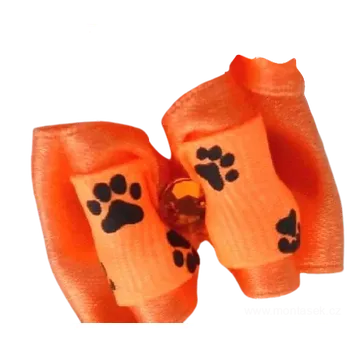 Kosmetika pro psa Oranžová mašlička pro psa 501 (sponky pro psy, gumička)