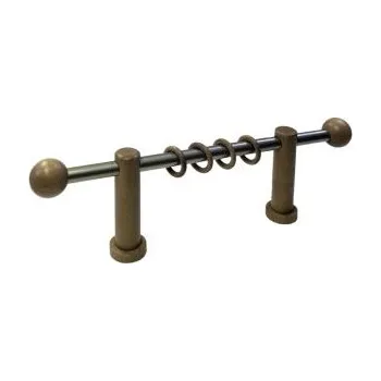 Garnýž KOMBI - jednotyč s&nbsp;kroužky, tyč kov-16 Barva: TR - třešeň, Délka: 120 cm