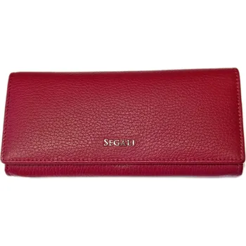 Deštník Segali SG-7409 dámská kožená peněženka červená