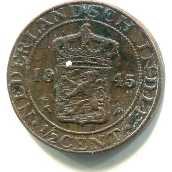 NIZOZEMSKÁ INDIE. 1/2 cent 1945.