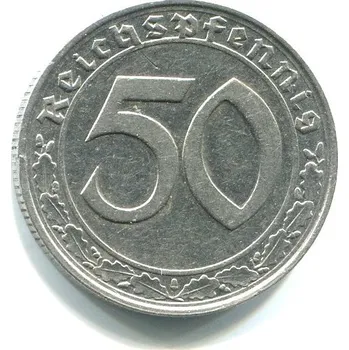 NĚMECKO. 50 Pfennig 1939/D.