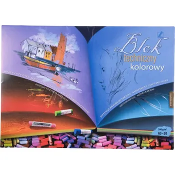 Blok Barevný technický blok A3, 25 listů Kreska, kreslicí bloky, 5 ks