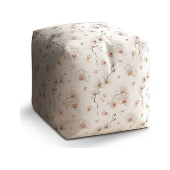 Taburet Cube Bílá orchidej: 40x40x40 cm (cs, Sablio)
