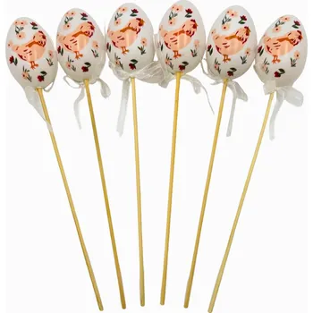 Velikonoční dekorace SET 6ks - Zapichovací velikonoční vajíčka A5233