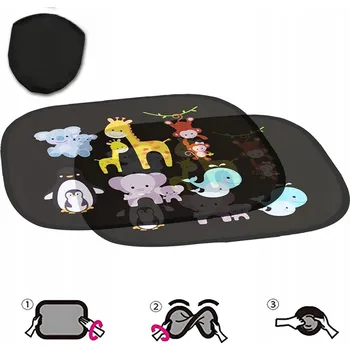 Stínítko do auta SLUNEČNÍ CLONA DO AUTA S MOTIVEM Z KRESLENÝCH FILMŮ PRO DĚTI, UV OCHRANA, 2 KS